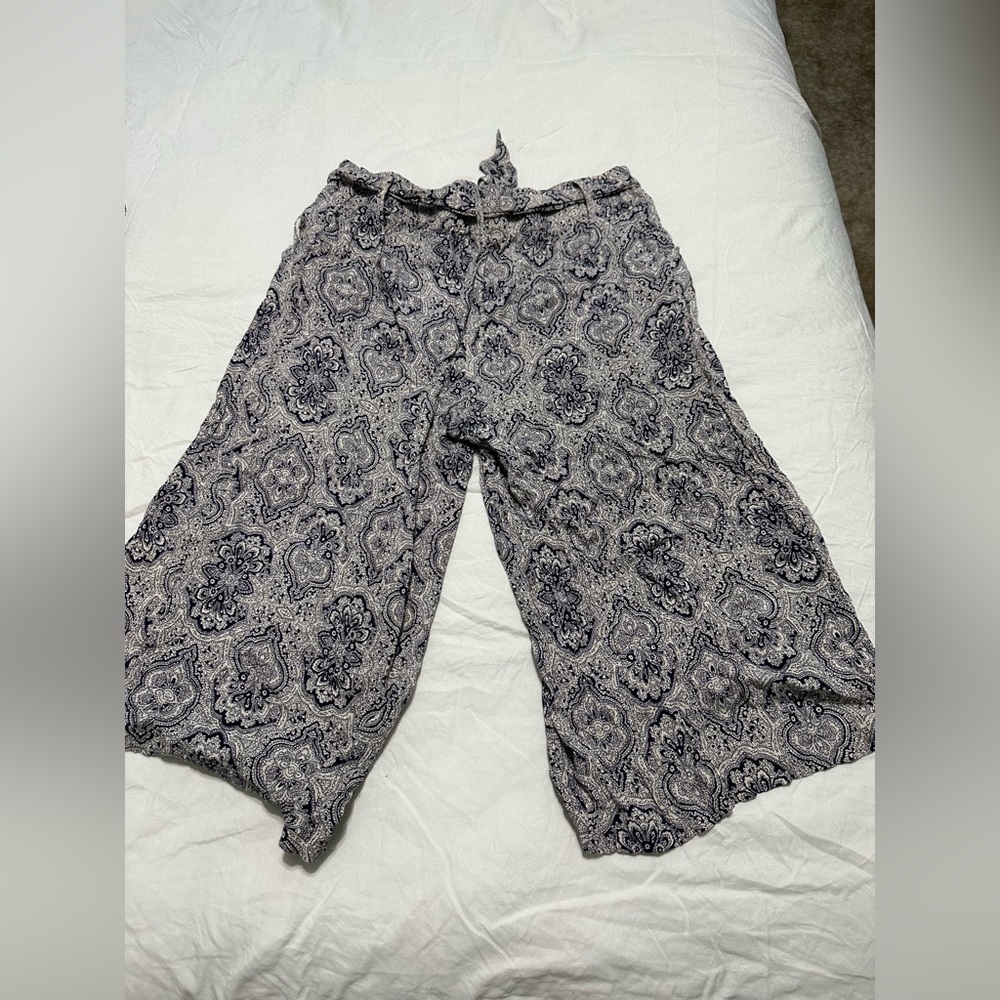 En Crème wide leg capri
